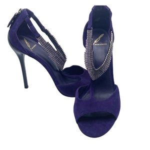 Brian Atwood Purple Suede Shoes